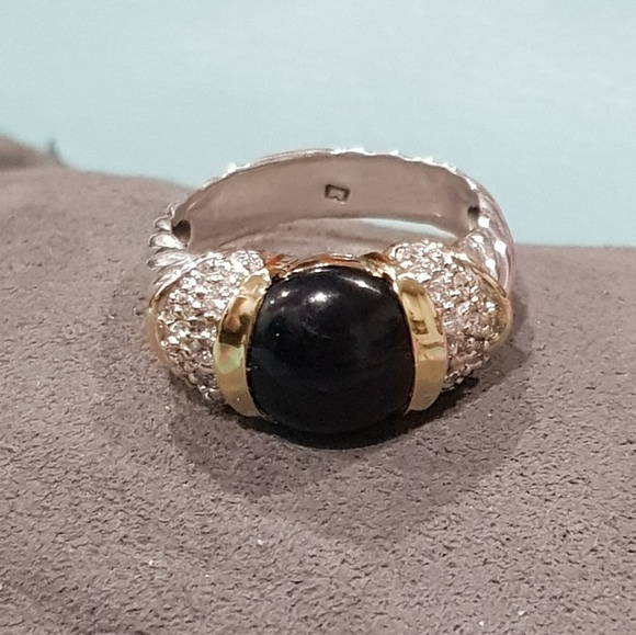 David Yurman Jewelry - David Yurman Capri Black Onyx Diamond Ring